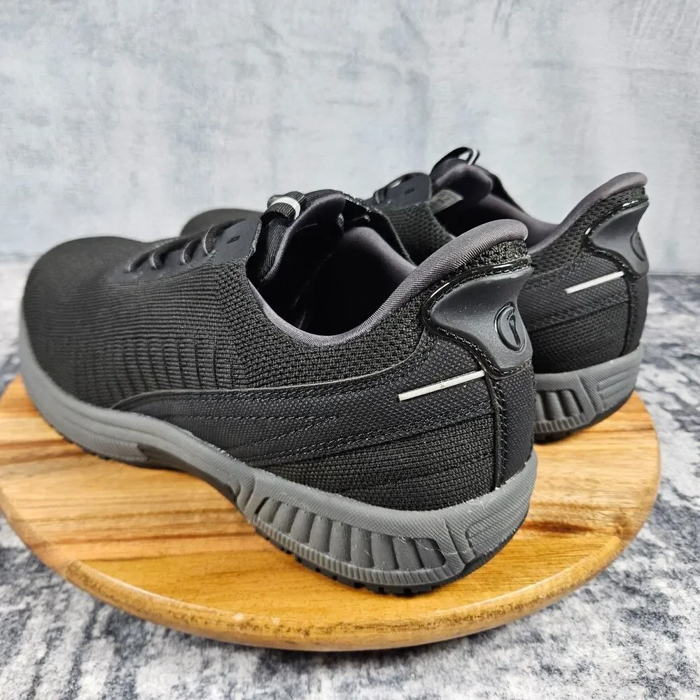 Orthofeet Yari Men's Size 9.5 2E Wide Black Comfort Shoes Sneakers Casual 20011